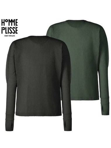 Homme Plissé Home Long Sleeve TShirt JK118 - ISSEY MIYAKE - BALAAN 1