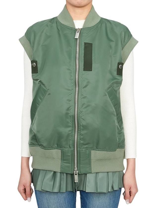 Nylon Twill Vest Green - SACAI - BALAAN 4