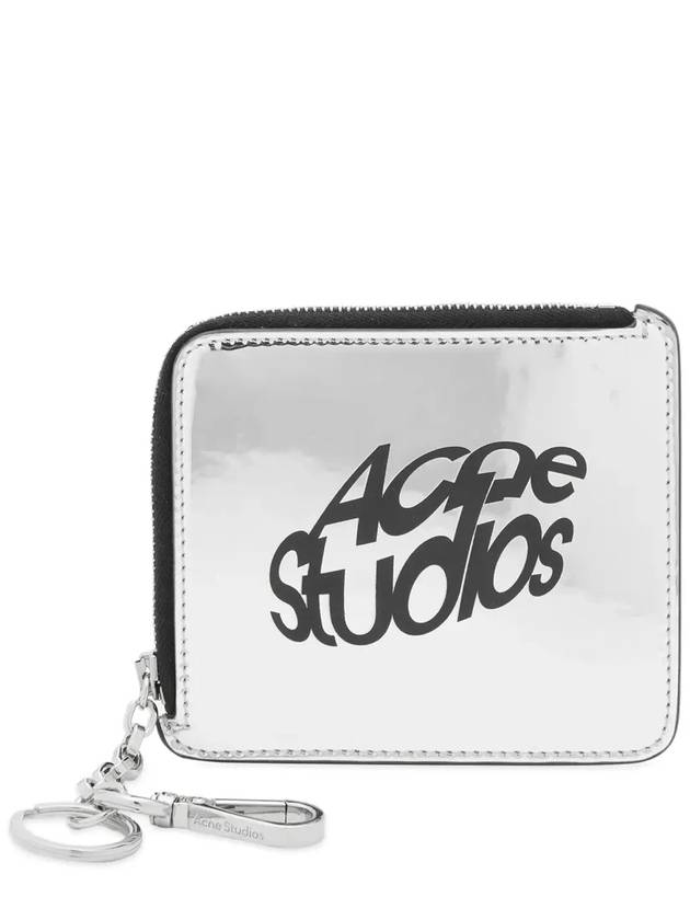 Metallic Logo Print Card Wallet Silver - ACNE STUDIOS - BALAAN 2