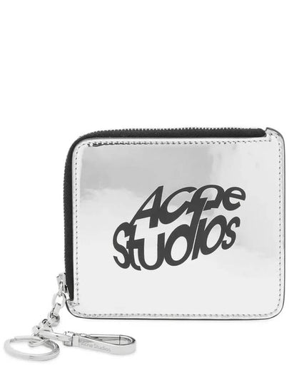 Metallic Logo Print Card Wallet Silver - ACNE STUDIOS - BALAAN 2