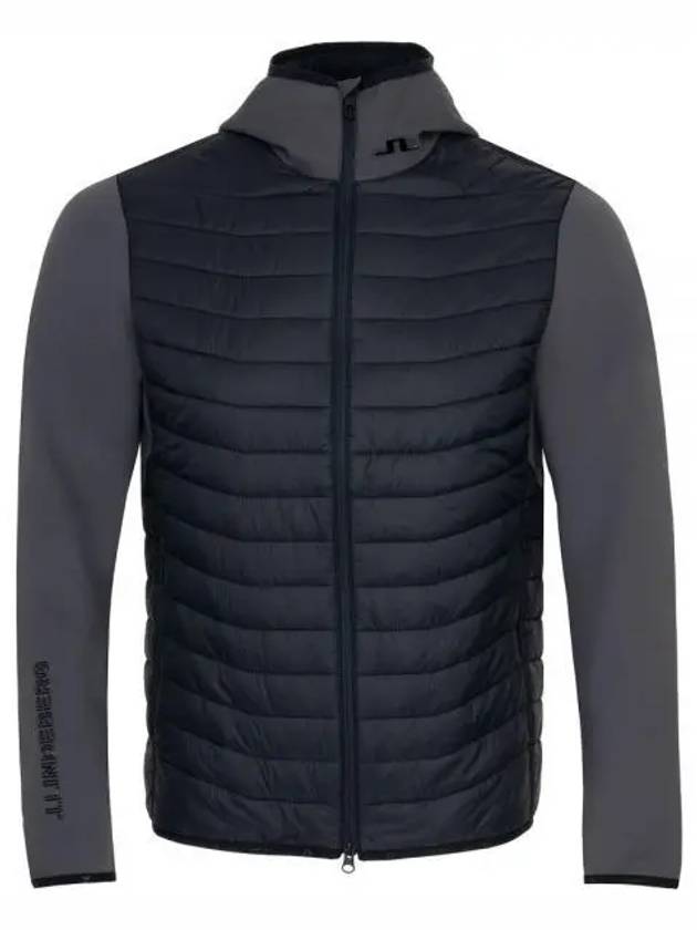 Men's Holden Quilt Hybrid Hooded Jacket Asphalt - J.LINDEBERG - BALAAN 2