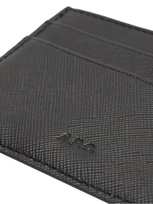 Andre Andre Logo Debossed Saffiano Leather Card Holder Wallet - A.P.C. - BALAAN 4