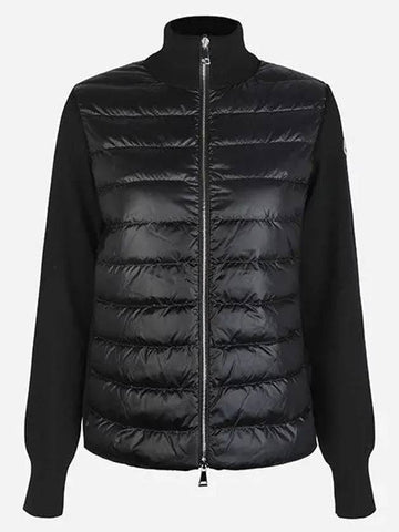 9B00014 M1131 999 Tricot Women s Padded Mix Jacket Black 1063827 - MONCLER - BALAAN 1