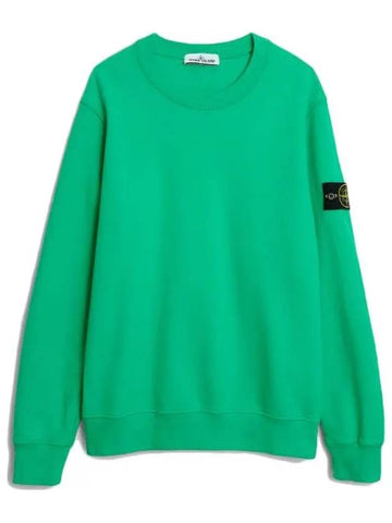 Stone Island Compass Waffen Patch Garment Dyed Sweatshirt Sweatshirt Green - STONE ISLAND - BALAAN 1