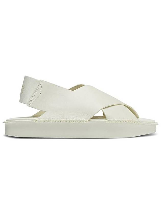 Logo Leather Sandals Cream White - Y-3 - BALAAN 2