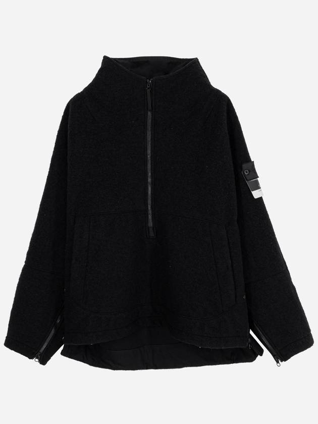 Logo Patch Pocket Anorak Black - STONE ISLAND - BALAAN 2