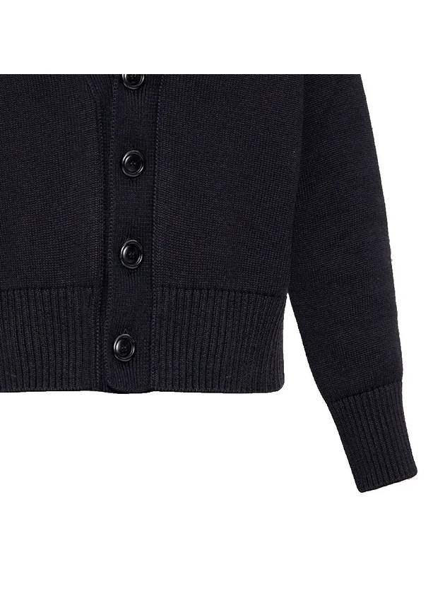 Men's de Coeur Heart Cardigan Black - AMI - BALAAN 4