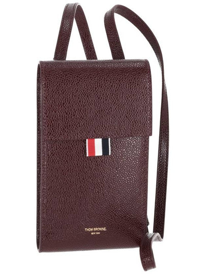 Pebble Lucido leather cross bag brown - THOM BROWNE - BALAAN 2