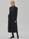 RYUL+WAI: Tailored Wool Long Dress Black - RYUL+WAI: - BALAAN 4