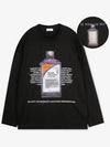 Men's bottle print black long sleeve t-shirt NUS19261 009 - IH NOM UH NIT - BALAAN 2