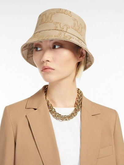 Max Mara BRENTA jacquard raffia bucket hat 58 - MAX MARA - BALAAN 2