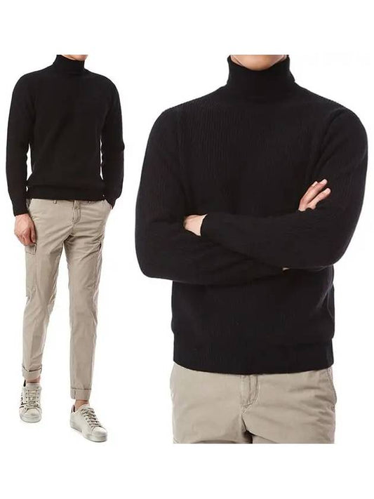 Cashmere wool ribbed turtleneck knit IMLMML168 IM55024 999 - RVR LARDINI - BALAAN 1