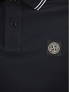 Stretch Cotton Pique Short Sleeve Polo Shirt Navy - STONE ISLAND - BALAAN 4