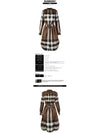 Check Tie Waist Shirt Midi Dress Brown - BURBERRY - BALAAN 3