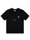 Chillax Fox Patch Regular Short Sleeve T-Shirt Black - MAISON KITSUNE - BALAAN 2