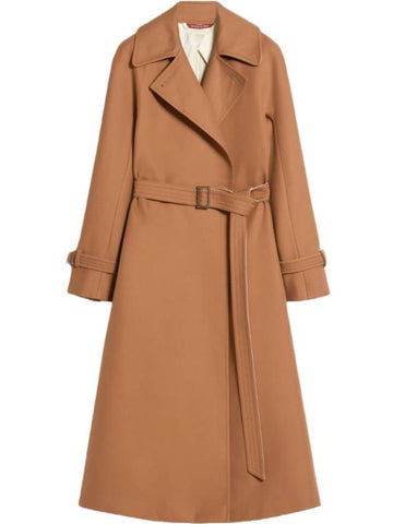 Women's Double Breasted Trench Coat Beige - MAX MARA - BALAAN 1