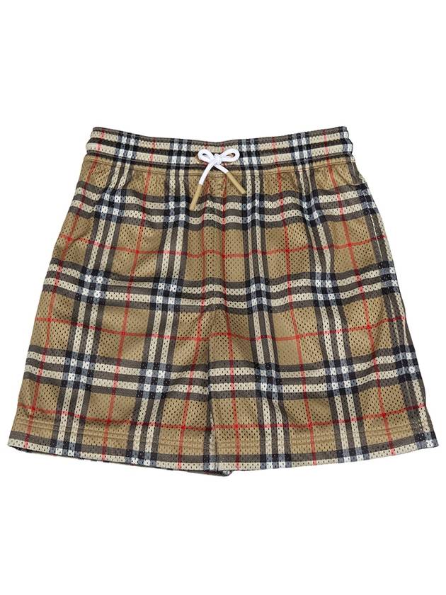 Kids Vintage Check Mesh Shorts Beige - BURBERRY - BALAAN 2