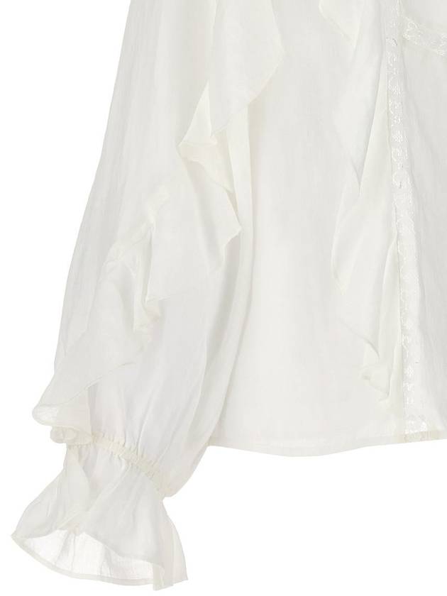 Twinset Embroidery Ruffle Blouse - TWINSET - BALAAN 4