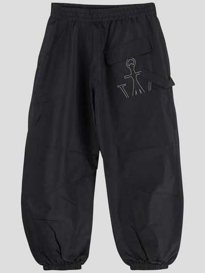 Anchor Embroidered Logo Twisted Track Pants Black - JW ANDERSON - BALAAN 2