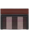 Check Two-Tone Leather Card Wallet Dark Birch Brown - BURBERRY - BALAAN 5