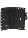 Logo Rockstud Coin Card Wallet Black - VALENTINO - BALAAN 4