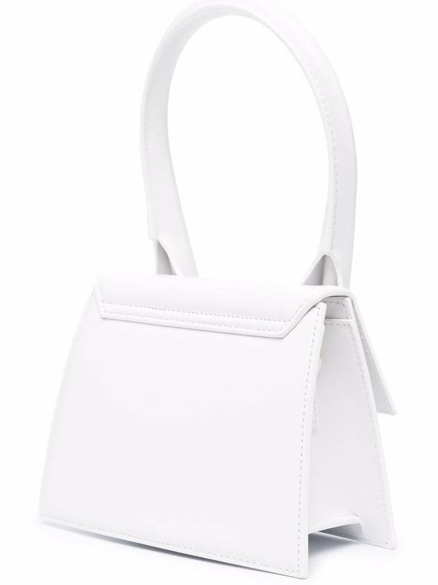 Le Chiquito Moyen Medium Leather Tote Bag White - JACQUEMUS - BALAAN 4