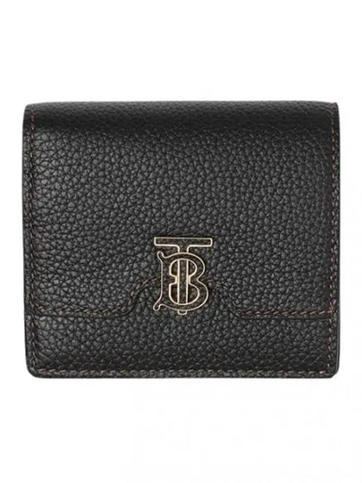 TB Grainy Leather Half Wallet Black - BURBERRY - BALAAN 2