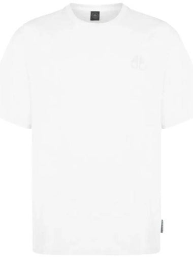 Logo Cotton Short Sleeve T-Shirt White - MOOSE KNUCKLES - BALAAN 1