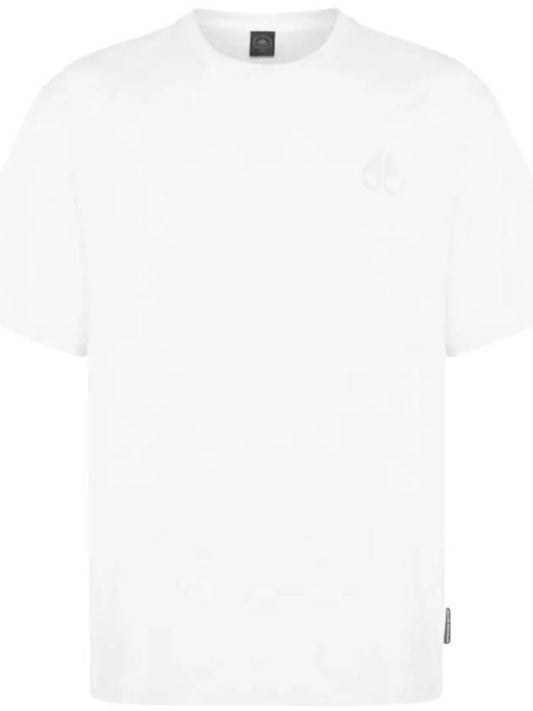 Logo Cotton Short Sleeve T-Shirt White - MOOSE KNUCKLES - BALAAN 1