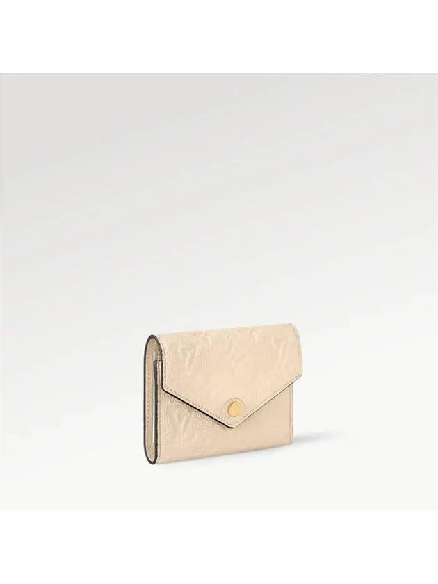 Victorine Leather Half Wallet Beige - LOUIS VUITTON - BALAAN 4