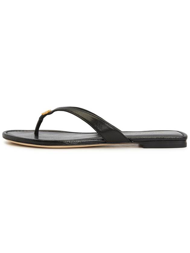 Capri Logo Plaque Flip Flops Black - TORY BURCH - BALAAN 5