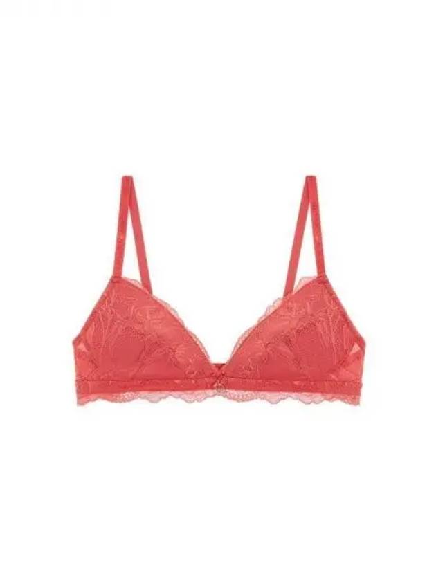 UNDERWEAR Women's Flower Lace Padded Triangle Bra Light Red 270401 - EMPORIO ARMANI - BALAAN 1