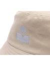 Haley Embroidered Logo Bucket Hat Ivory - ISABEL MARANT - BALAAN 5