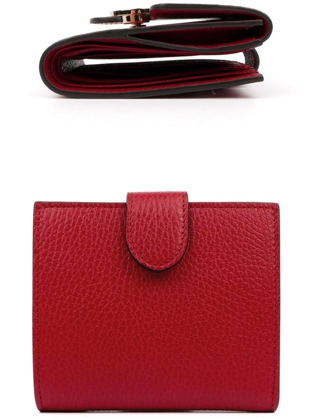 GG Interlocking Half Wallet Red - GUCCI - BALAAN 4