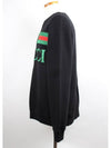 Embroidered Logo Sweatshirt Black M - GUCCI - BALAAN 3