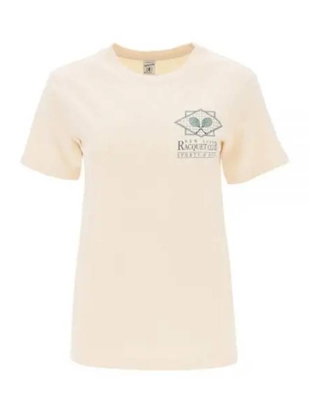 NEWYORK RACQUET CLUB T SHIRT CREAMFOREST TS885 New York Print - SPORTY & RICH - BALAAN 1