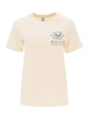 NEWYORK RACQUET CLUB T SHIRT CREAMFOREST TS885 New York Print - SPORTY & RICH - BALAAN 1