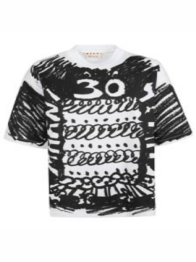 Art Print Short Sleeve T-Shirt Black - MARNI - BALAAN 2