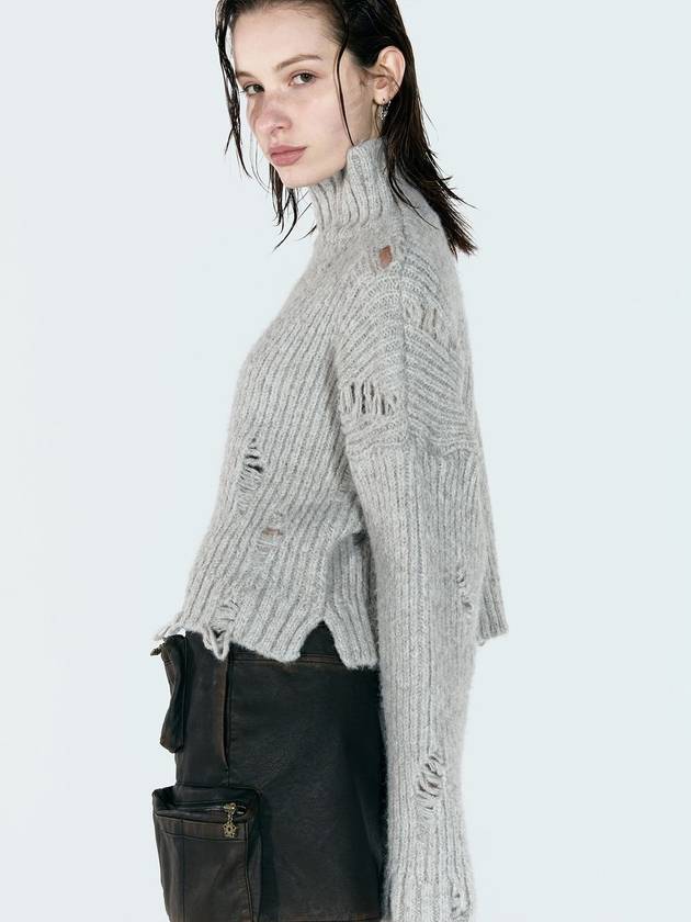 Ulkin Crop Turtleneck Grey - ULKIN - BALAAN 3