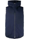 Zipper Hooded Oversized Down Vest Navy - JIL SANDER - BALAAN 2