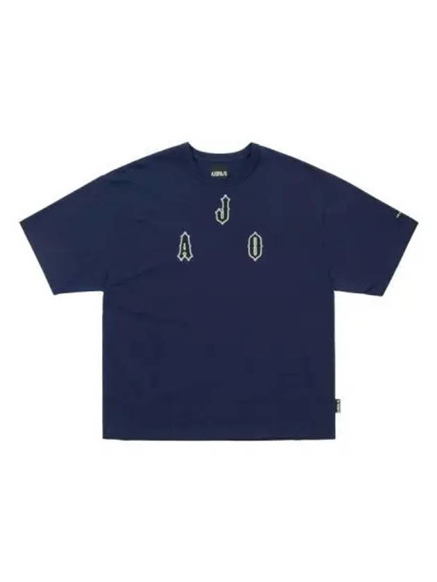 Diamond logo short sleeve t shirt navy - AJOBYAJO - BALAAN 1