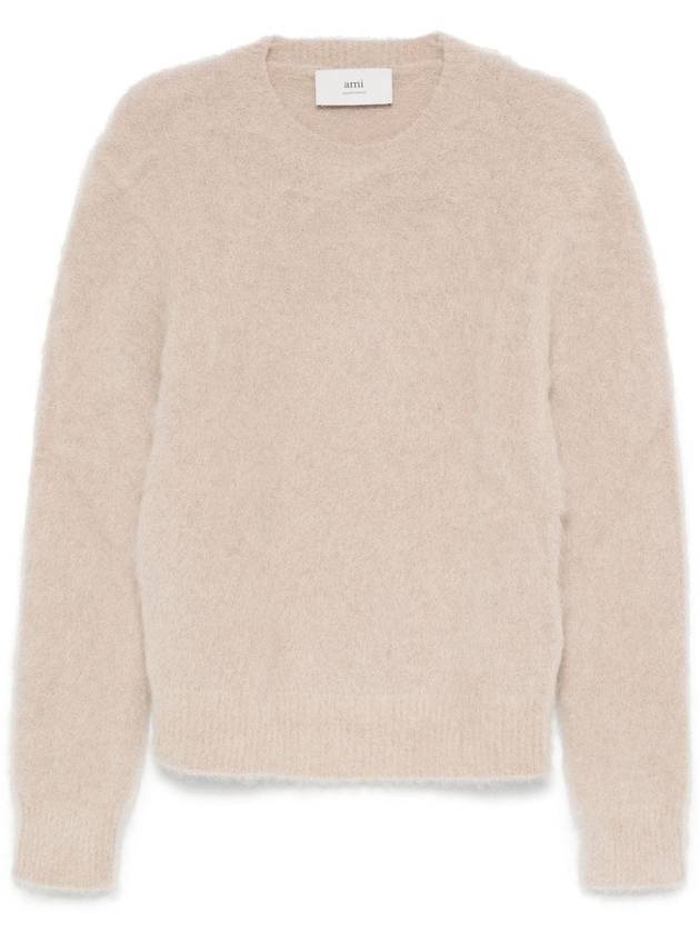 Ami Paris Sweaters Beige - AMI - BALAAN 1