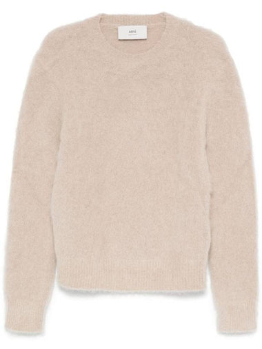 Ami Paris Sweaters Beige - AMI - BALAAN 1