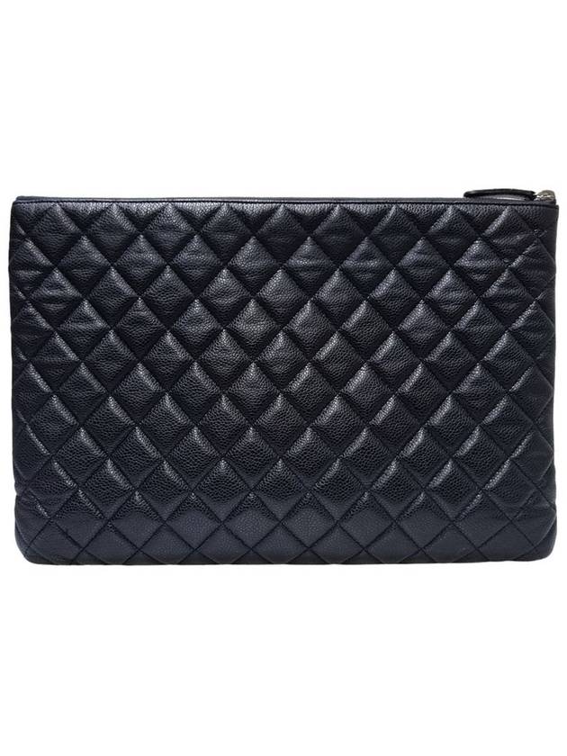 Women s A69251 Black Caviar Beauty CC Silver Logo Large Clutch - CHANEL - BALAAN 3