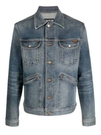 Pocket Denim Jacket Blue - TOM FORD - BALAAN 2