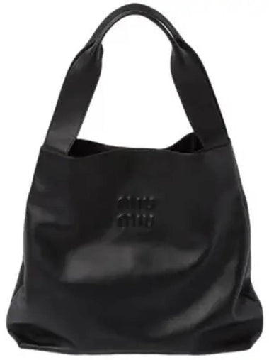 Leather Tote Bag Black - MIU MIU - BALAAN 1