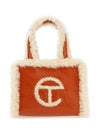 Leather Shearling Tote Bag Orange - UGG - BALAAN 1