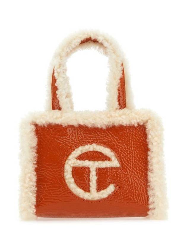 Leather Shearling Tote Bag Orange - UGG - BALAAN 1