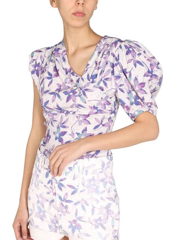 floral crepe blouse purple - ISABEL MARANT - BALAAN 3