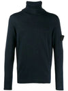 Men's Wappen Shadow Turtleneck Navy - STONE ISLAND - BALAAN 3